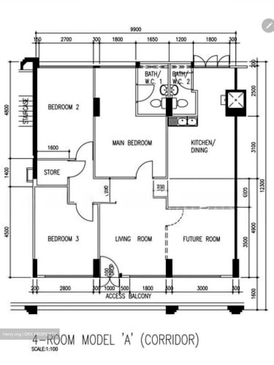 Blk 831 Hougang Central (Hougang), HDB 4 Rooms #577325001